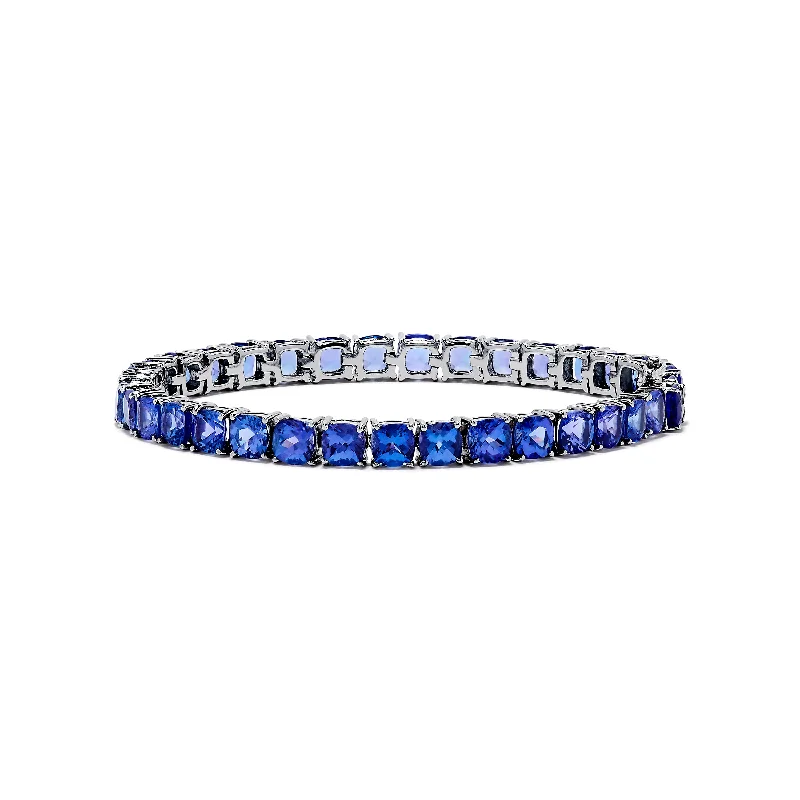 Charm bracelets for meaningful jewelry-Nahla Siri Sterling Silver Tanzanite Tennis Bracelet