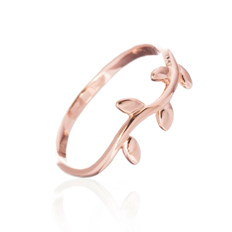 Matching rings for couples for special moments-Bjarkan Ring, Rose Gold