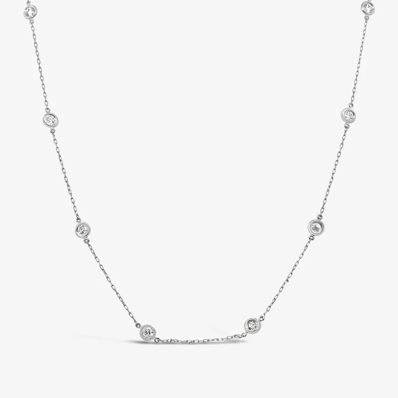 Custom engraved bar necklaces for unique style-Classic 10 Diamonds by The Yard 1.45CT Necklace