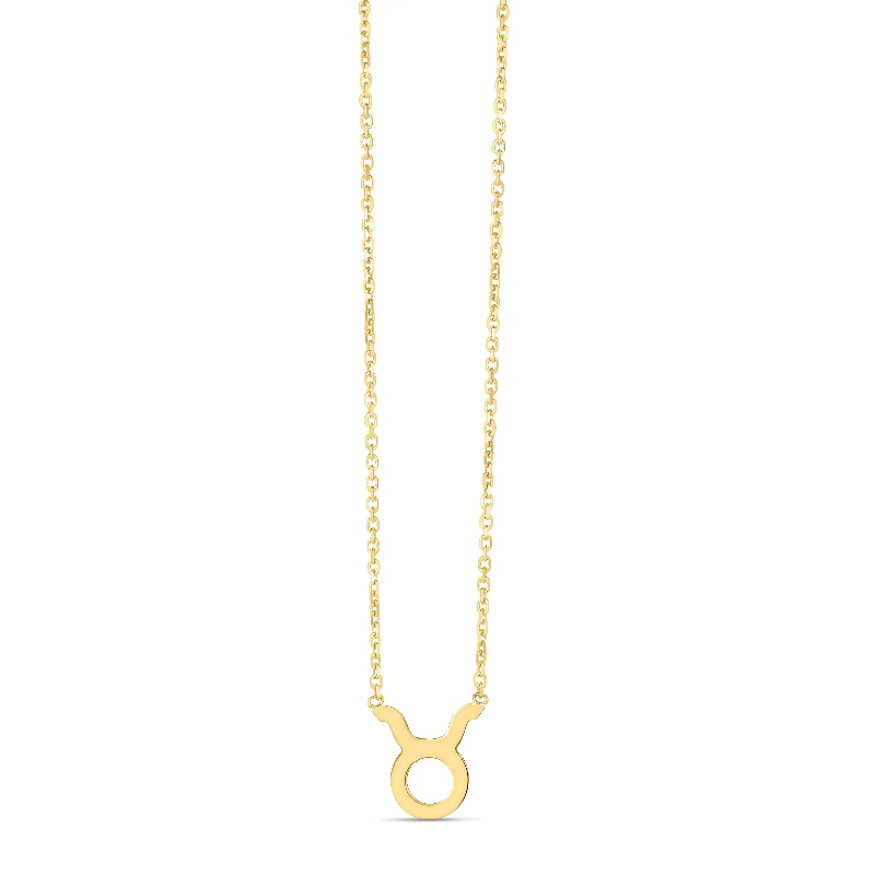 Birthstone bracelets for special occasions-14K Gold Taurus Necklace