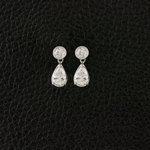 Designer earrings for luxury fashion collections-Diamond Dangle Earrings