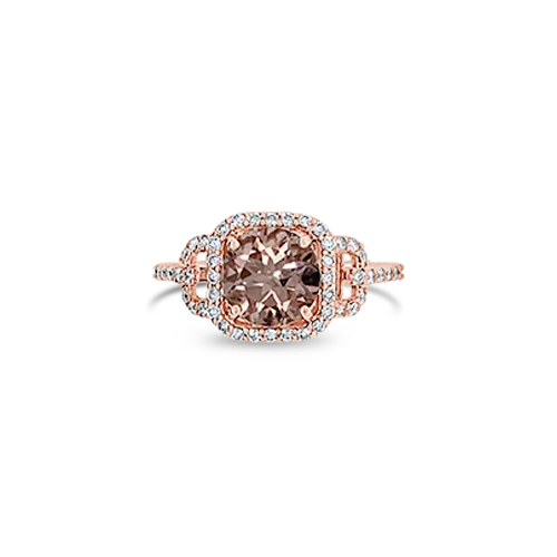 Wedding rings with diamonds for luxury-Morganite & Diamond Ring