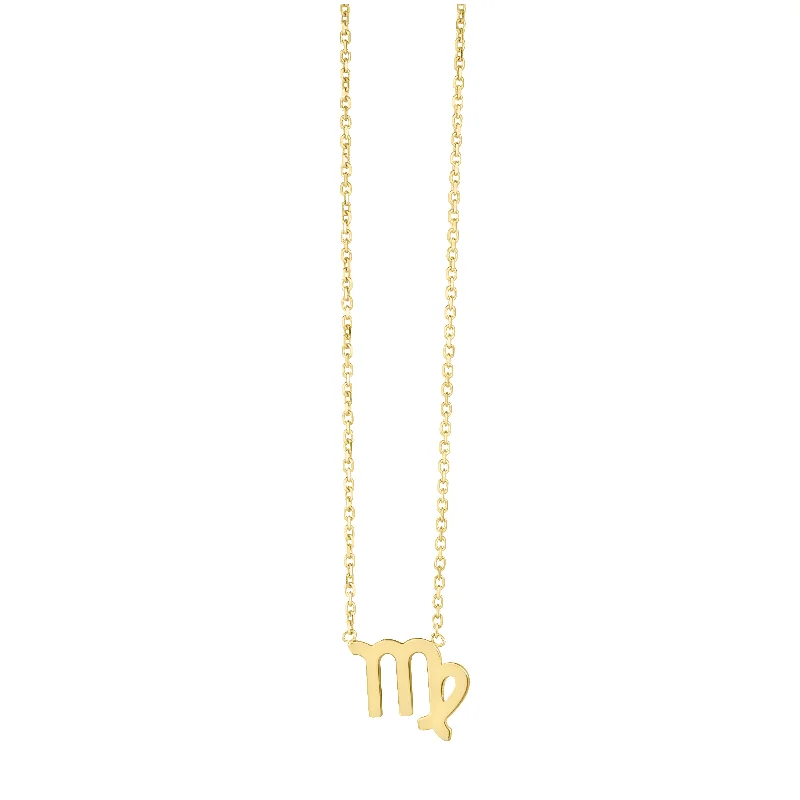 Geometric bracelets for contemporary style-14K Gold Virgo Necklace