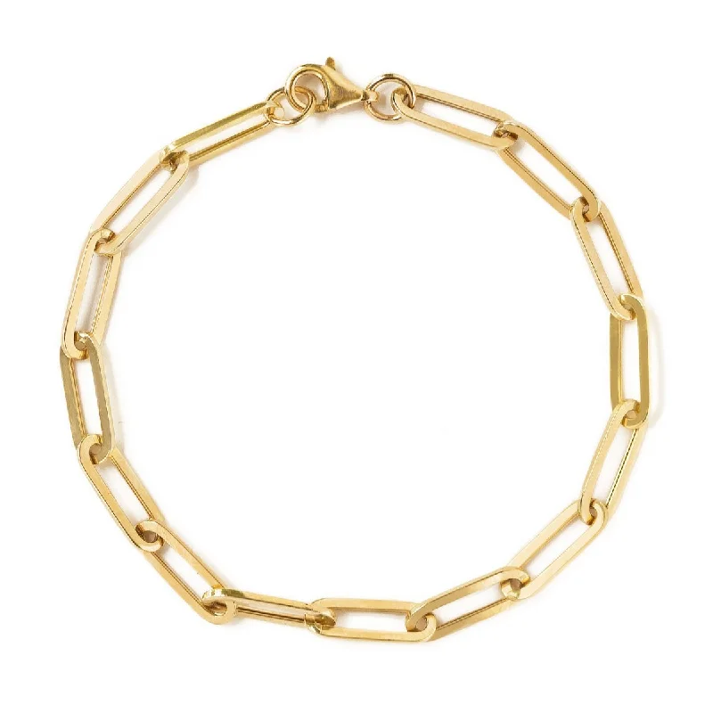 Women’s gold bracelets for refined elegance-Paperclip Chain Bracelet