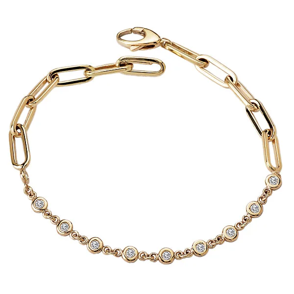 Vintage-style bracelets for retro fashion-Ladies Fashion Diamond Bracelet