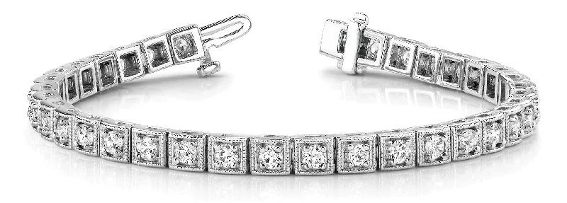 Elegant clasp bracelets for a secure and stylish fit-Vintage Diamond Bracelet