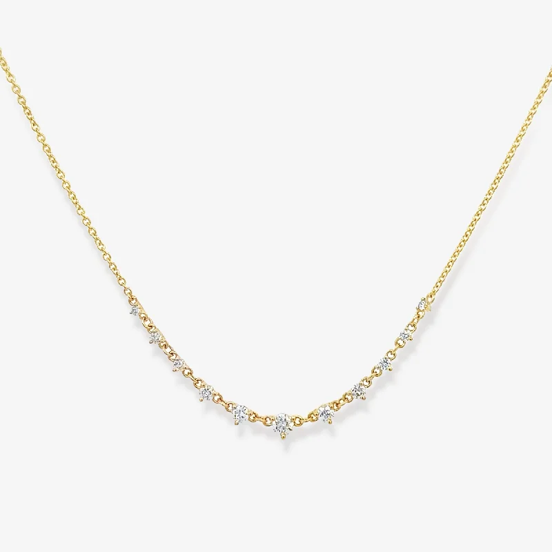 Gold-plated necklaces for a luxurious look-11 Graduated Diamond Necklace