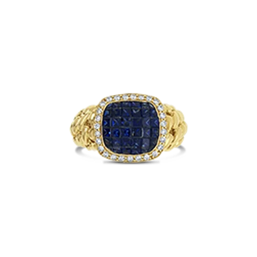 Vintage diamond rings for a timeless appeal-Sapphire & Diamond Ring