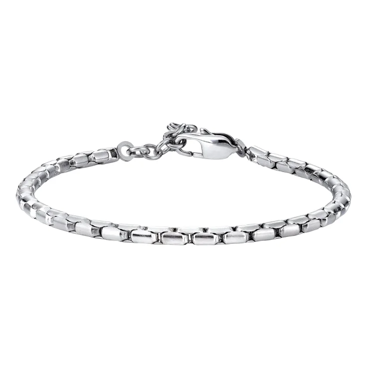 Classic chain bracelets for versatile style-Stainless Steel Rounded Box Link Bracelet 35mm