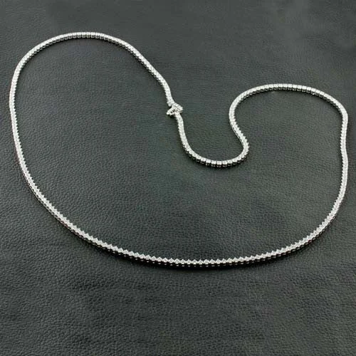 Adjustable cord necklaces for custom wear-Long Diamond Necklace