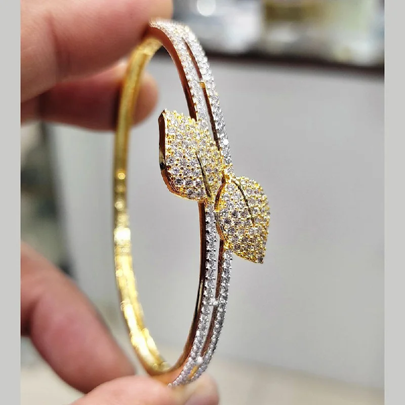 Stacking bangles for trendy layered style-Aamrapali Gold Plated AD Bangle