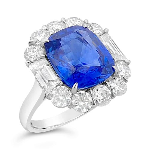 Birthstone rings for family connection gifts-Sapphire & Diamond Ring