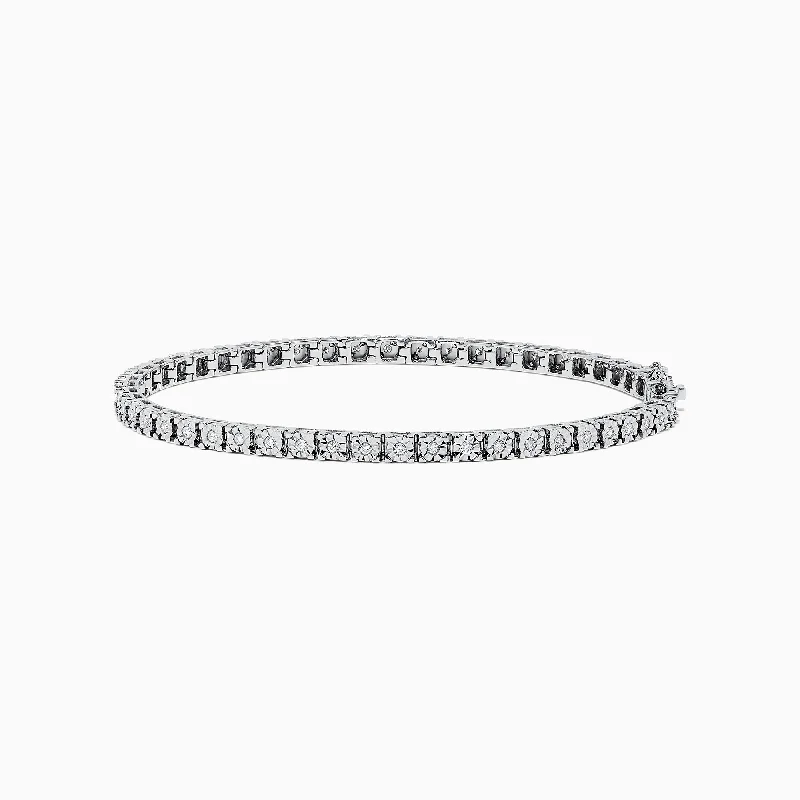 Elastic bracelets for easy wear-Pave Classica 14K White Gold Diamond Tennis Bracelet, 0.51 TCW