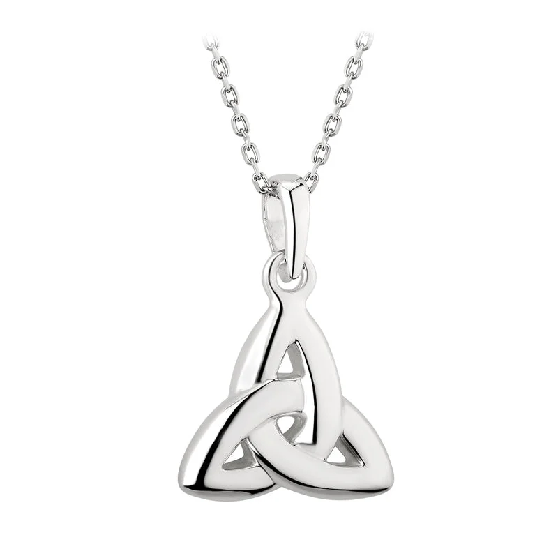 Monogrammed pendant necklaces for personalized fashion-Double Sided Trinity Knot Necklace