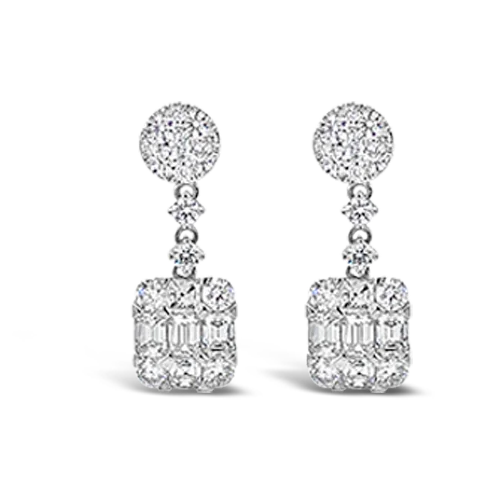 Pearl drop earrings for sophisticated elegance-Diamond Dangle Earrings