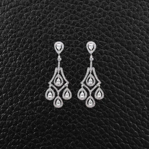 Dangle earrings for a dramatic look-Diamond Chandelier Earrings