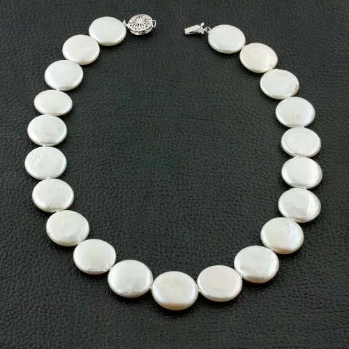 Friendship necklaces for meaningful connections-Coin Pearl Necklace