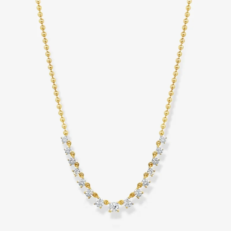 Layered necklaces for trendy fashion-15 Graduated Diamond Bead It Necklace