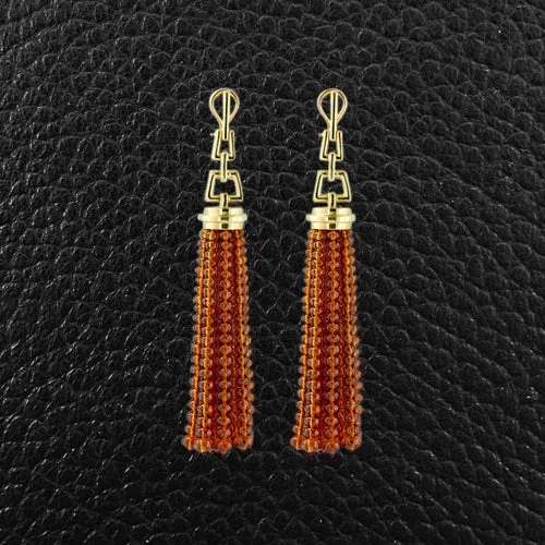 Unique wire earrings for contemporary design lovers-Citrine Tassel Earrings