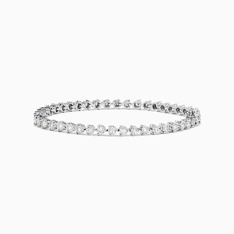 Custom logo bracelets for promotional giveaways-Pave Classica 14K White Gold Diamond Tennis Bracelet 1.96 TCW