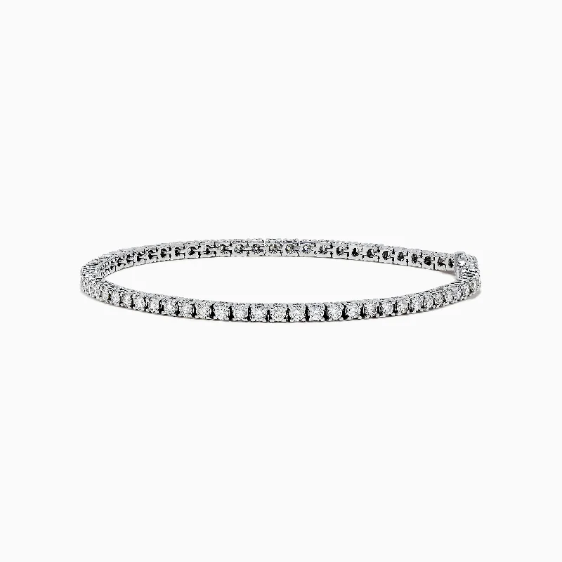 Friendship bracelets with charms for personalized style-Pave Classica 14K White Gold Diamond Tennis Bracelet 2.99 TCW