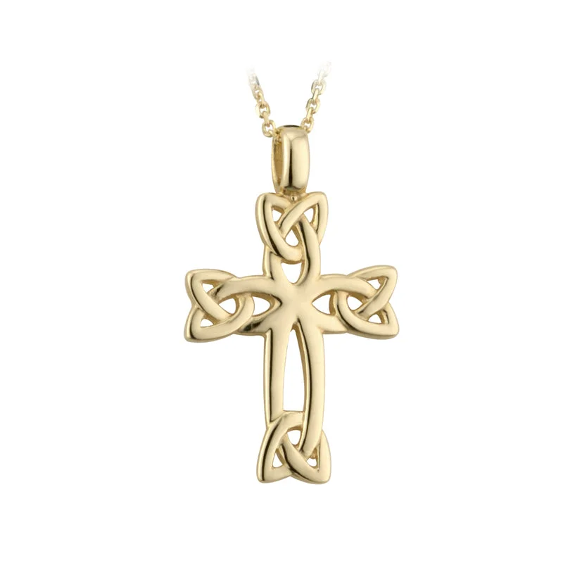 Pearl necklaces for sophisticated beauty-14K Gold Celtic Cross Pendant