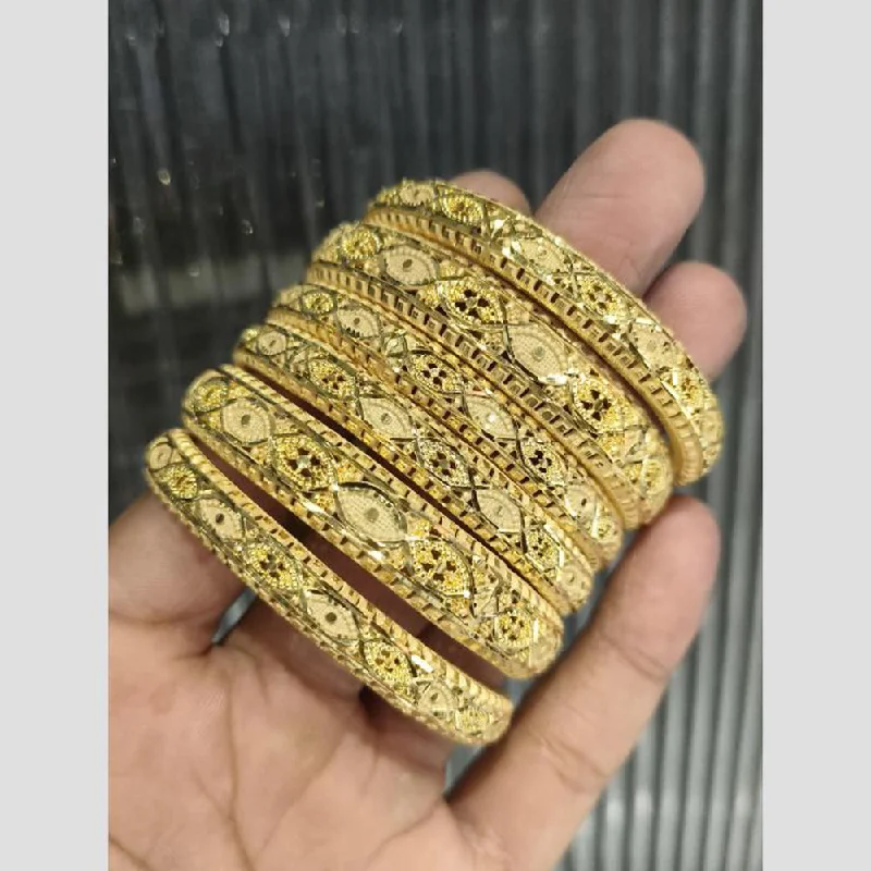 Artisanal bangles for handcrafted elegance-Pari Art Jewellery Forming Bangles Set