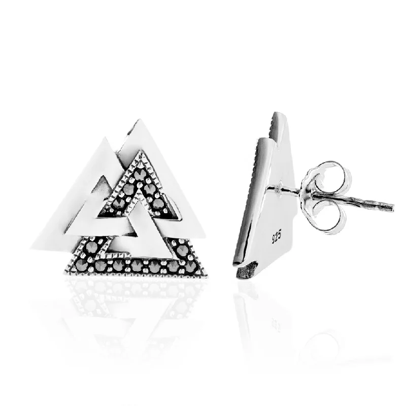 Silver stud earrings for everyday wear-Chosen One Earrings, Silver