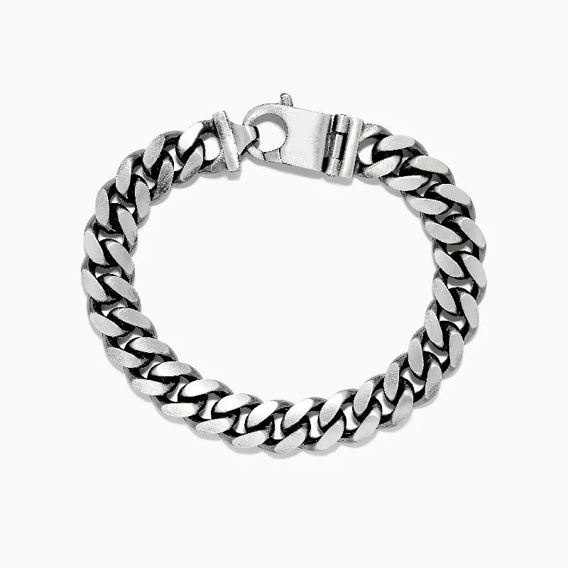 Friendship bracelets for meaningful connections-Men's 925 Sterling Silver Chain Link Bracelet