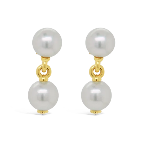 Custom name hoop earrings for personalized accessories-South Sea Pearl Dangle Earrings