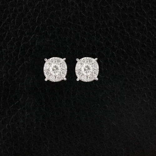 Custom charm drop earrings for a unique flair-Diamond Cluster Earrings