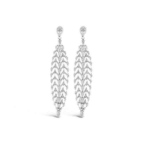 Modern geometric earrings for contemporary looks-Diamond Flexible Dangle Earrings