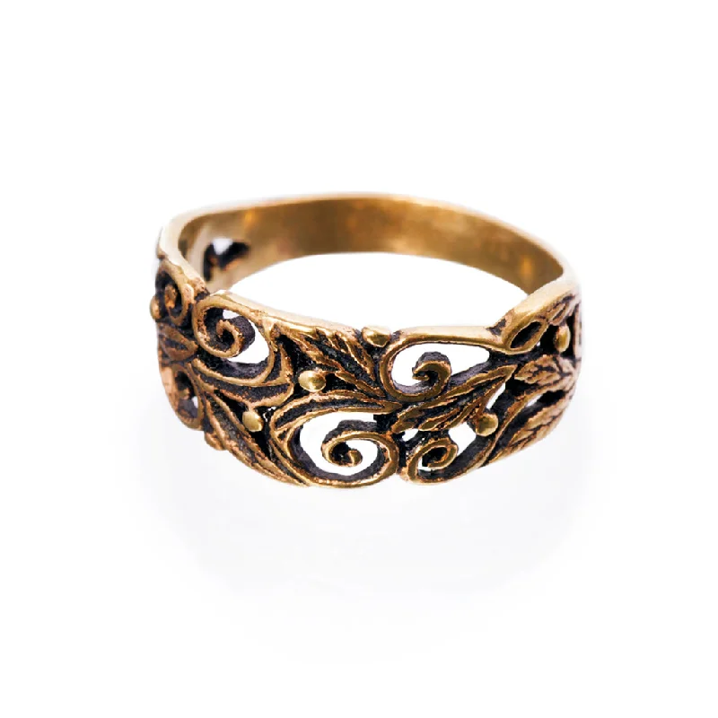 Designer rings for high-fashion luxury-Grein Ring, Bronze