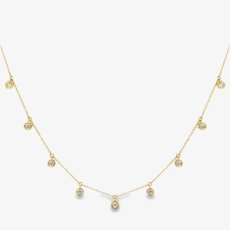 Stainless steel necklaces for modern durability-9 Drops By The Yard 0.65CT Diamond Necklace