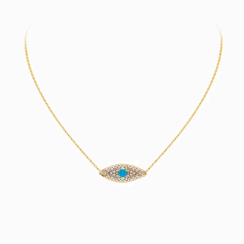 Gold necklaces for timeless elegance-Mystical Evil Eye Protective Necklace