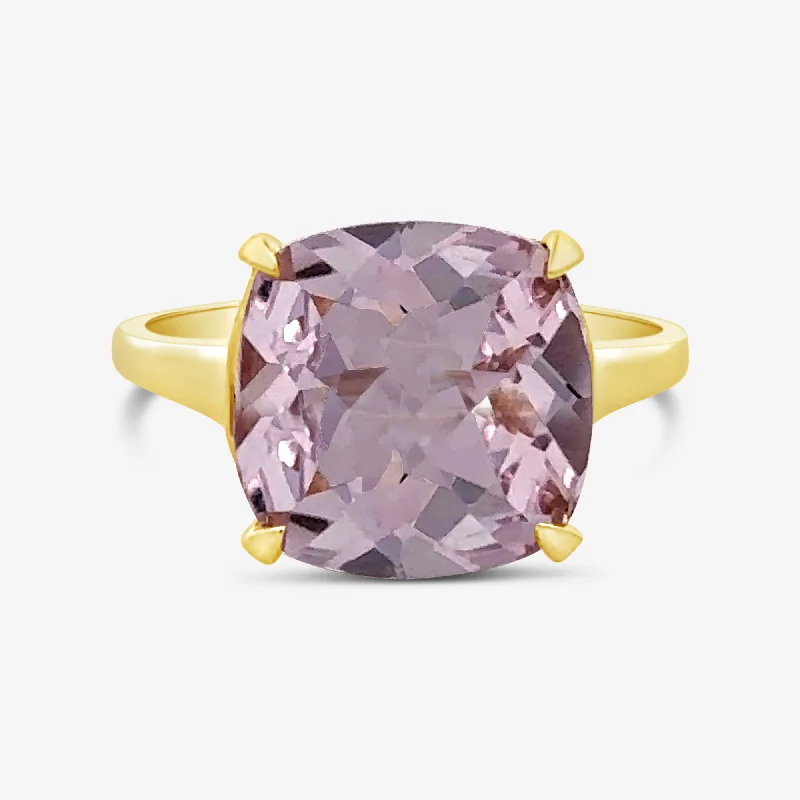 Custom friendship rings for heartfelt connections-Pink Amethyst Briolette Collection Ring