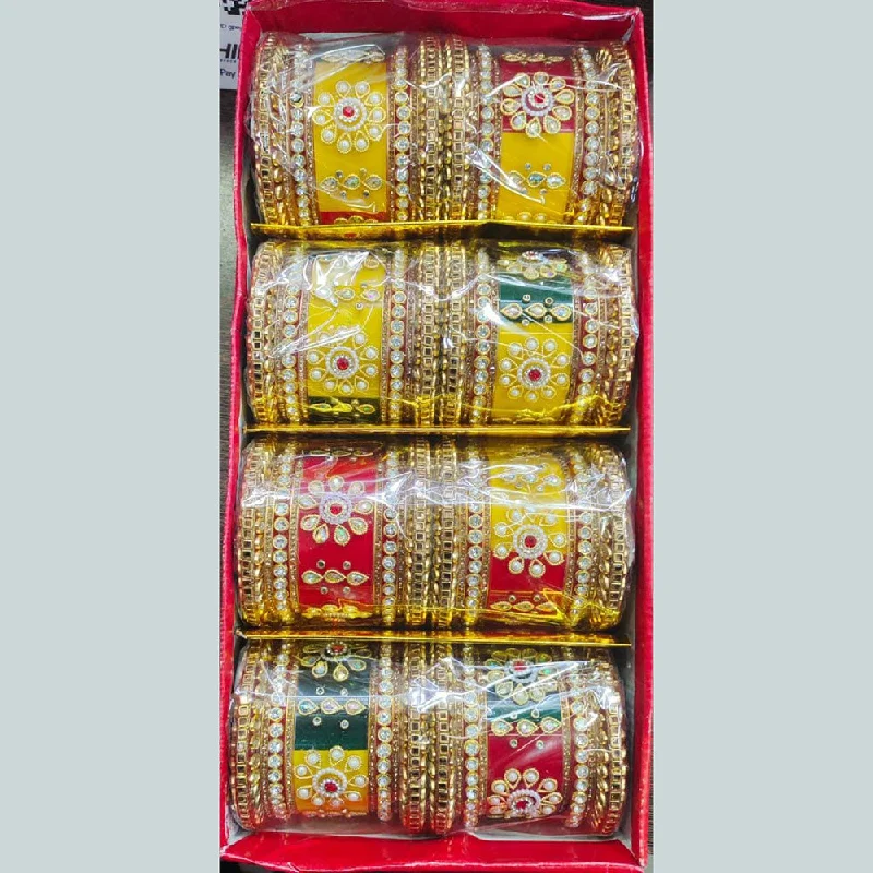 Bangles with engraving for sentimental value-Kiran Bangles Gold Plated Bangles Set