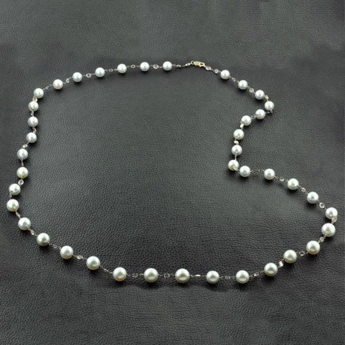 Custom engraved coin necklaces for unique designs-South Sea Pearl & Moonstone Necklace