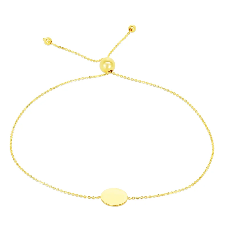 Rose gold bracelets for romantic elegance-14K Gold Circle Friendship Bracelet