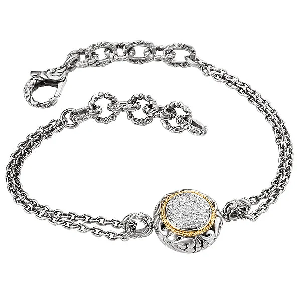 Engraved couples bracelets for matching gifts-Ladies Fashion Diamond Bracelet