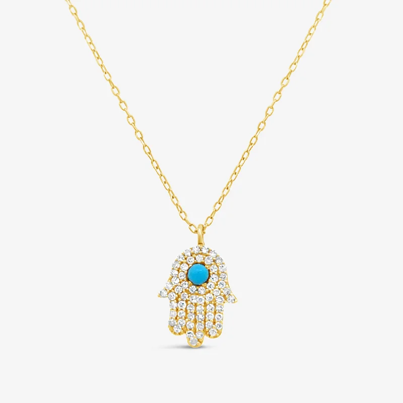 Elegant teardrop necklaces for a refined look-Hamsa Necklace