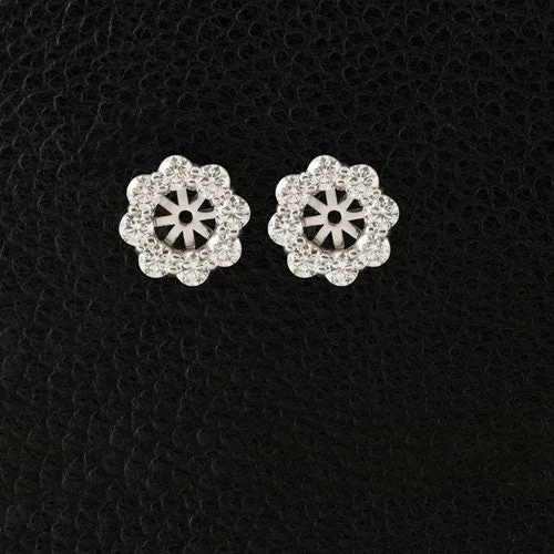 Simple silver earrings for classic appeal-Diamond Earring Jackets