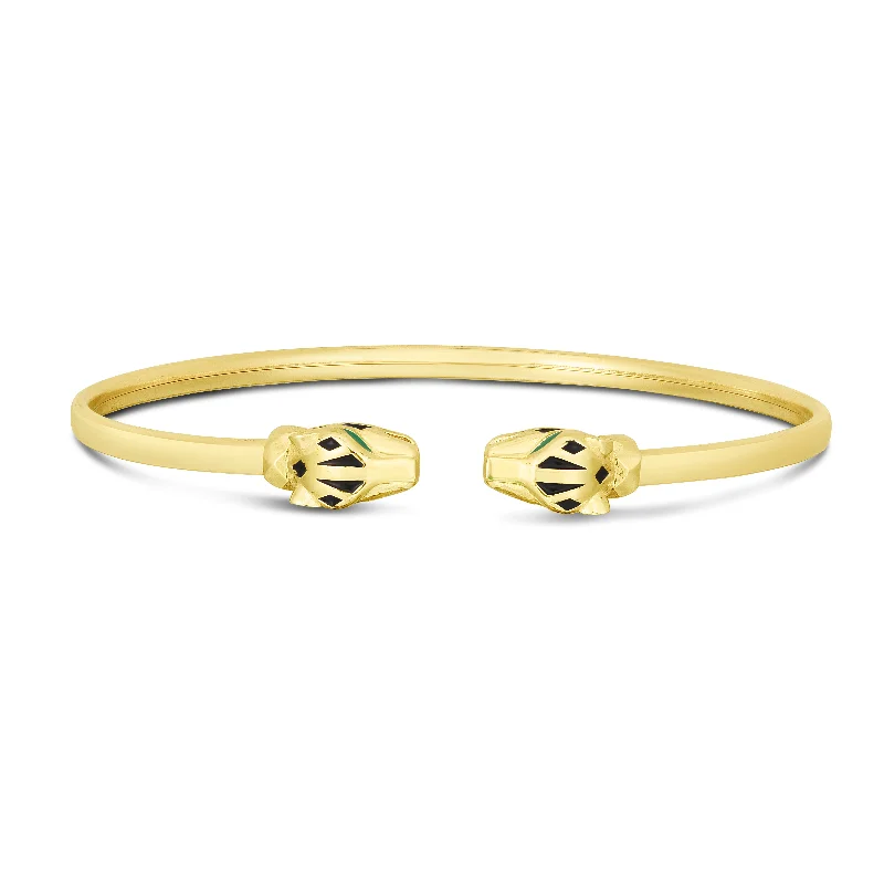 Adjustable bracelets for a perfect fit-14K Panther Bangle