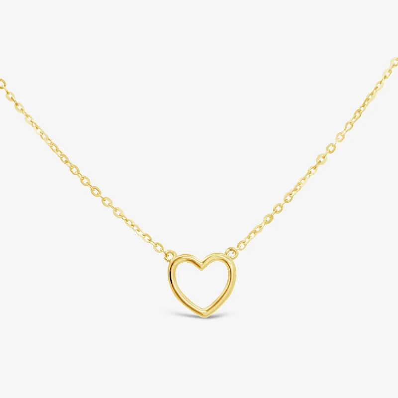 Layered necklaces for trendy fashion-Petite Open Heart Necklace