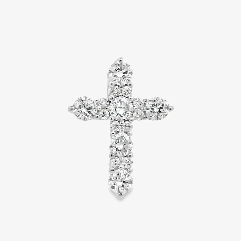 Butterfly pendant necklaces for whimsical style-Classic 0.55CT Diamond Cross Pendant