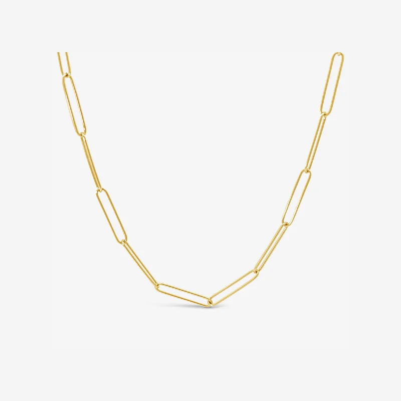 Customizable bar necklaces for modern elegance-The Carolina Paper Clip Necklace