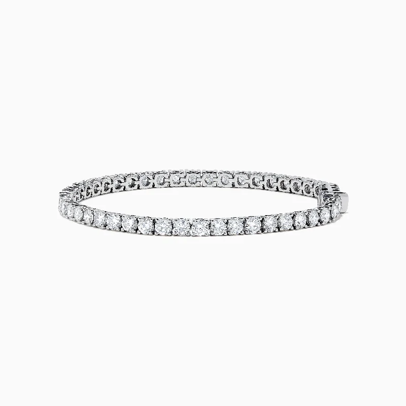 Stackable bracelets for trendy layered looks-Reverie 14K White Gold 7 Carat Lab Grown Diamond Tennis Bracelet