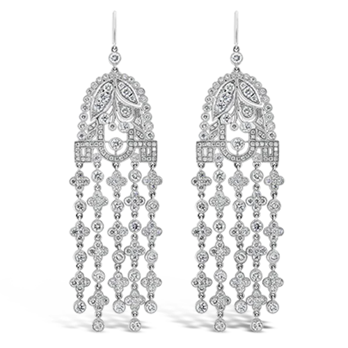 Bold geometric earrings for fashion-forward looks-Diamond Dangle Earrings