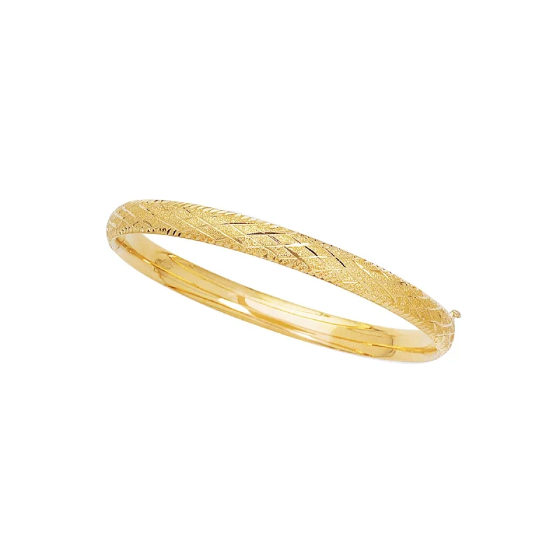 Double chain bracelets for layered looks-14K Gold Diamond Cut X Bangle