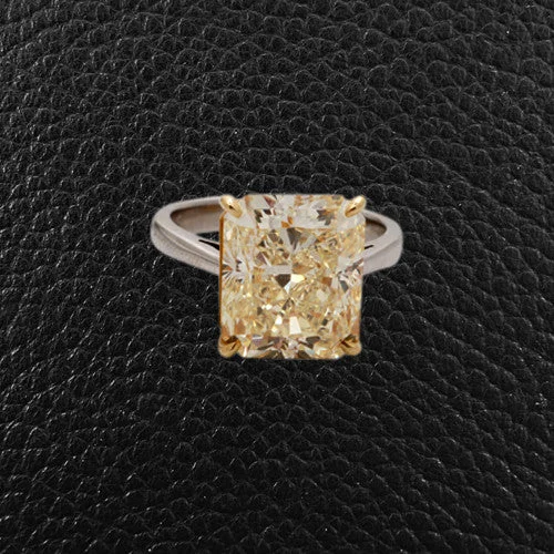 Classic solitaire rings for elegant simplicity-Radiant Yellow Diamond Ring